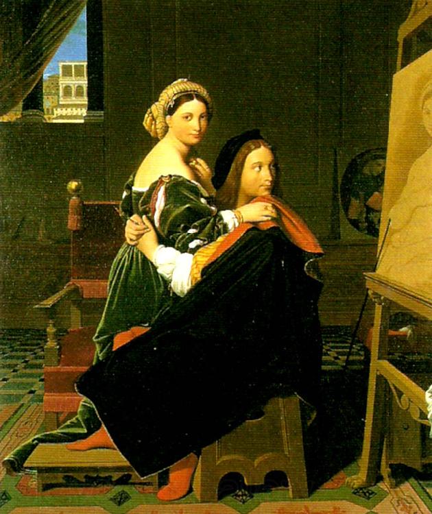 Jean Auguste Dominique Ingres raphael and the fornarina